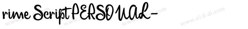 rime Script PERSONAL字体转换